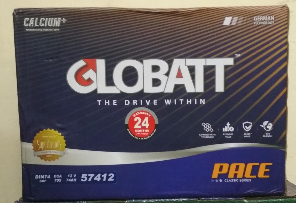 Battery Globatt SMF DIN74 (74Ah-765)